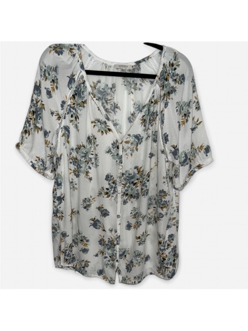 Angels Floral White Women's Top
